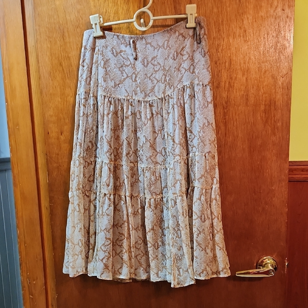 Laundry By Shelli Segal Snake Print Maxi Skirt